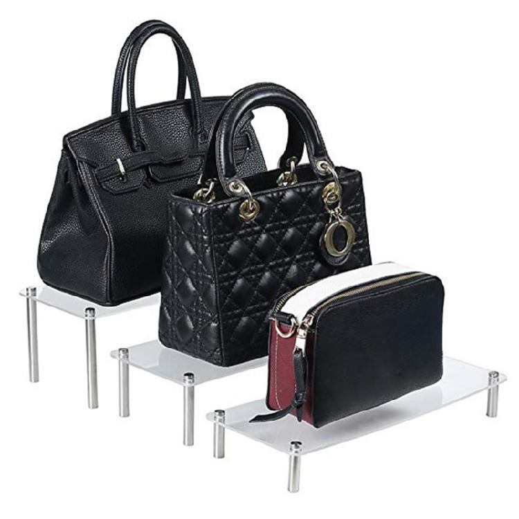 Display Ständer Acryl Regal Erhöhung Organizer Geldbörsenständer Halter Buch Handtasche Erhöhung