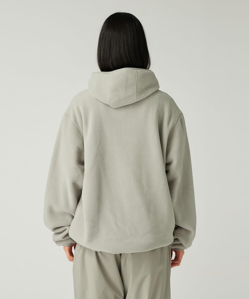 Snow Peak Fleece Hoodie Light Size for Men and Women Water-Repellent JK-25AU021, Grey, M,