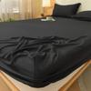 Soft Cotton Fitted Sheet Single Double Bed Mattress Cover with Elastic Band Bed Sheet Bed Linens Solid Color Sheet Mattress Topper