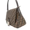 Used FENDI Shoulder Bag Mamma bucket 26325 canvas/leather Brown black Zucca
