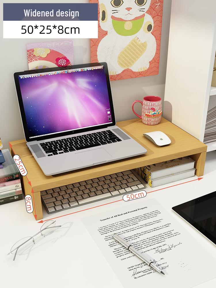 Wooden Laptop & Monitor Riser Stand for Desktops