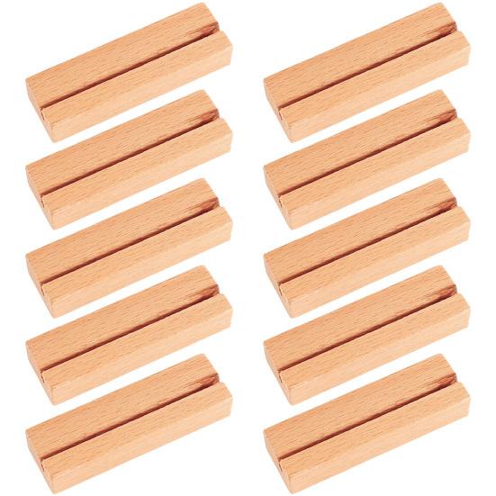 10 Stück/Set Kartenhalter aus Holz, perfekt passend zu glatter Oberfläche, Vintage-Stil, Hochzeitsfeier, Kartenhalter, Ständer für Zuhause
