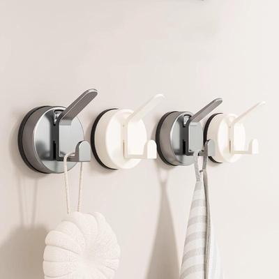 Rotating Suction Cup Hook - Strong Wall-Mounted, No-Drill, No-Trace, Load-Bearing for Kitchen/Bathroom Storage