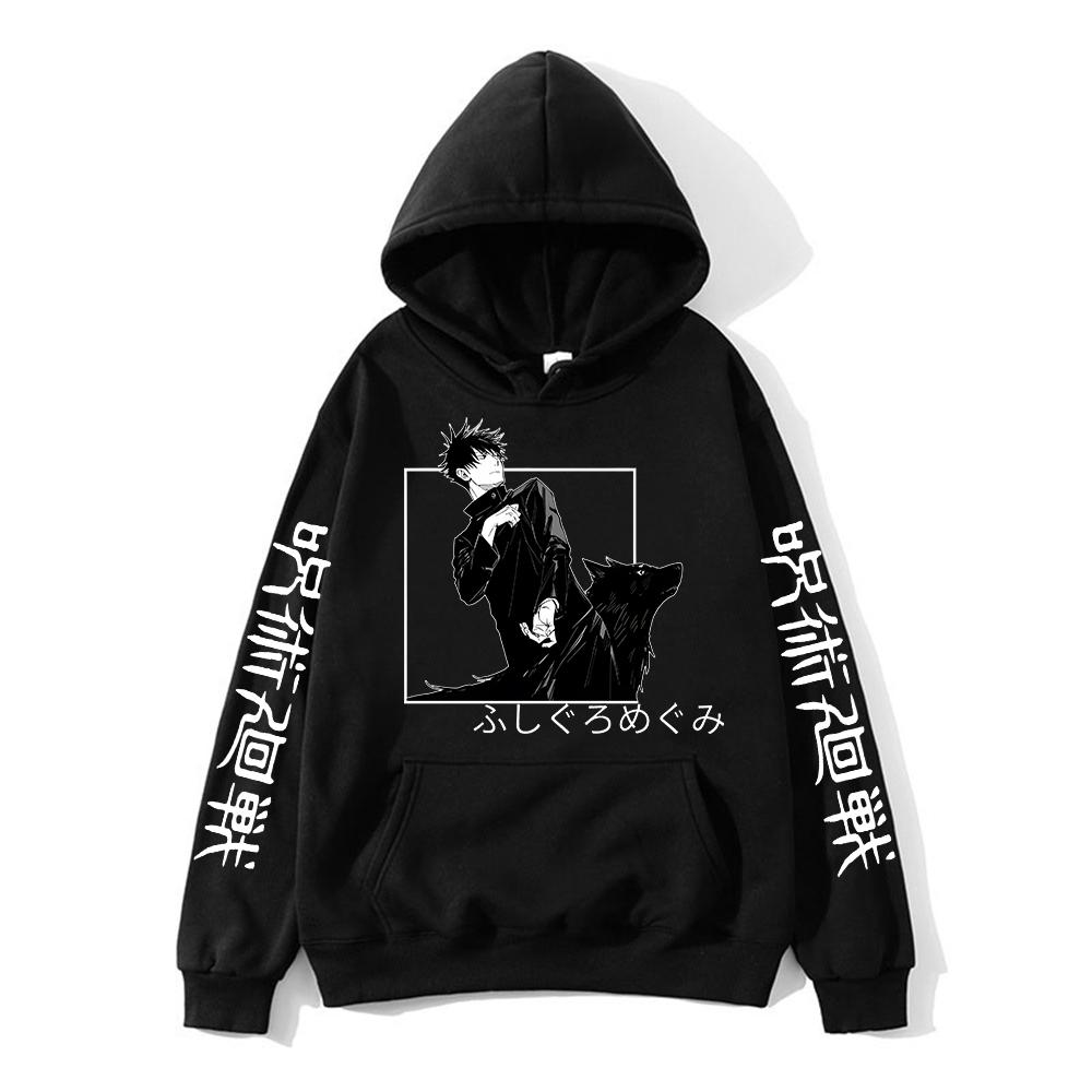 Megumi Fushiguro Hoodie Jujutsu Kaisen Graphic Hoodies Vintage Oversized Hooded Sweatshirt Long Sleeves Men Women Clothes
