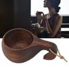 220ml Wooden Coffee Cup Comfortable Grip Handmade Eco Friendly Hot Drink Tea Cup with Anti Slip Hand