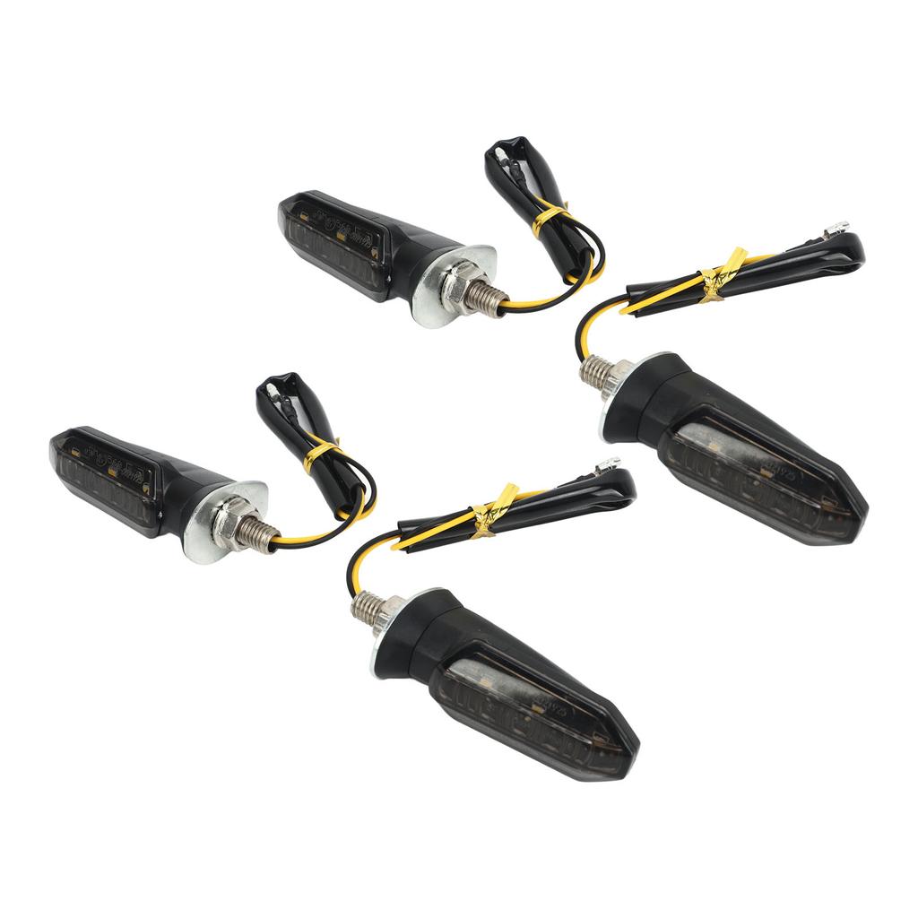4Pcs Motorcycle LED Turn Signal Lights Mini Front Rear Indicator Waterproof Universal for Beach