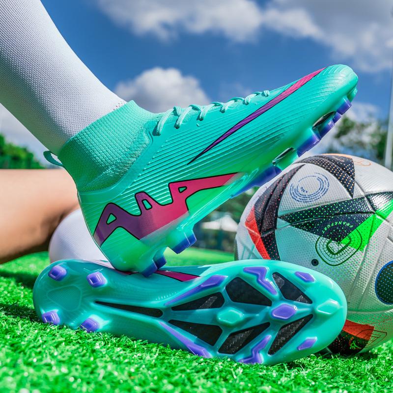 Fußballschuhe mit Stollen Herren- und Damenschuhe lange Stollen abgebrochene Stollen Erwachsenen-Sportschuhe Übergröße TF Kunstrasen-Trainingsschuhe