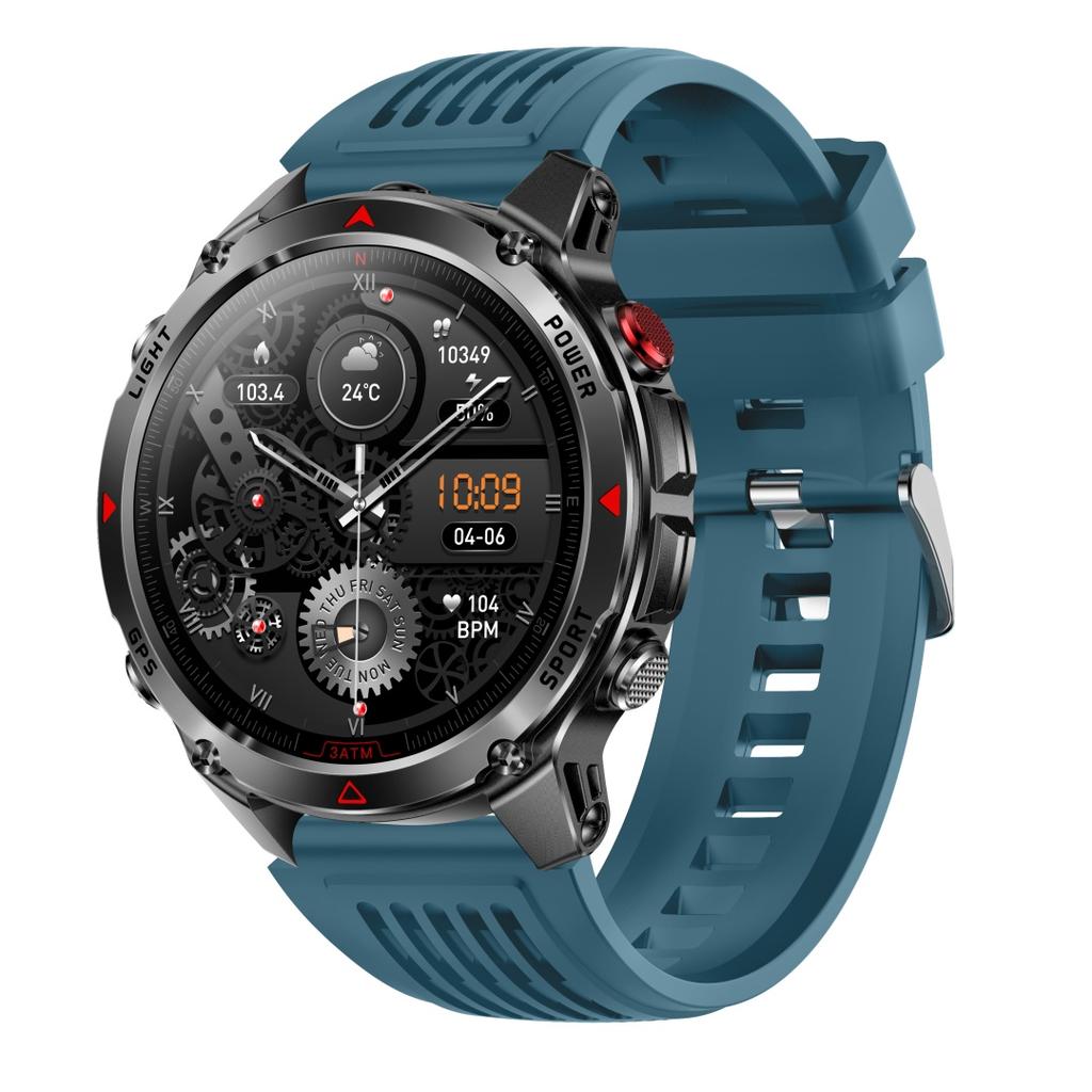 Rainbuvvy HT37 GPS Chytré hodinky 1,46palcový IPS displej Bluetooth hovor Vodotěsnost IP68 Svítilna Srdeční tep 540mAh Android Sportovní hodinky