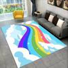 Illusion Regnbue Kromatisk Farge Områdeteppe, Teppe for Hjem Stue Soverom Sofa Dørmatte Dekor, barn Sklisikker Gulvmatte 3D