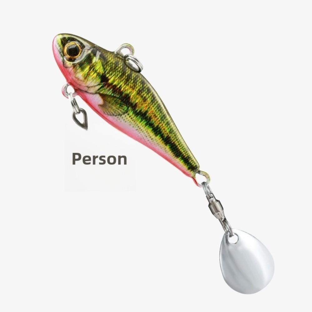 with Spoon Fishing Lure Rotate Treble Hook Vibration Spinner 2025 Pin Crankbait  Fishing Tackle