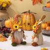 Season Decors Thanksgiving Harvest Season Bendable Hat Standing No Face Doll Decoration for Festival Environment