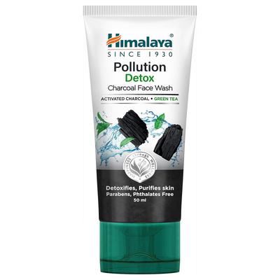 Pollution Detox Węgiel Aktywny Żel do Mycia Twarzy 50ml Pojedyncze Opakowanie dla Czystej, Promiennej i Odświeżonej Skóry do Codziennego Użytku