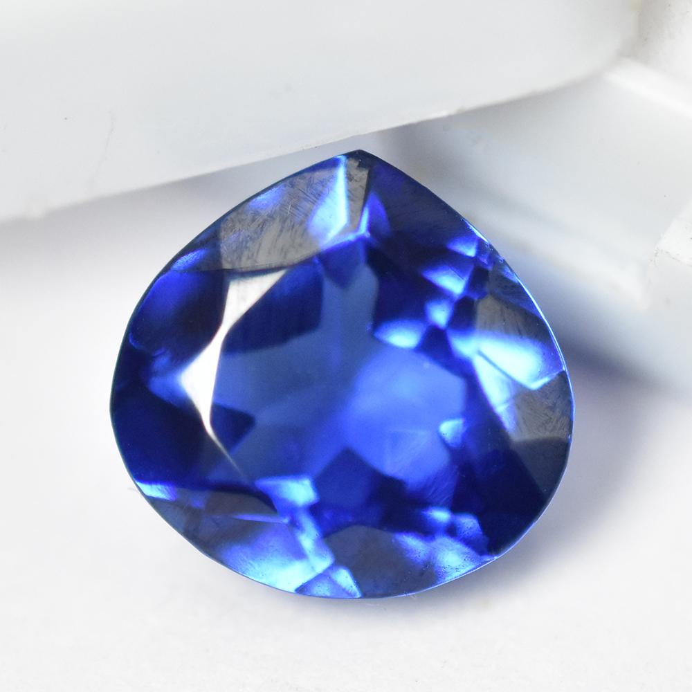 NATURAL Blue Sapphire 11x11mm Pear Cut CERTIFIED Loose Gemstone From Sri Lanka