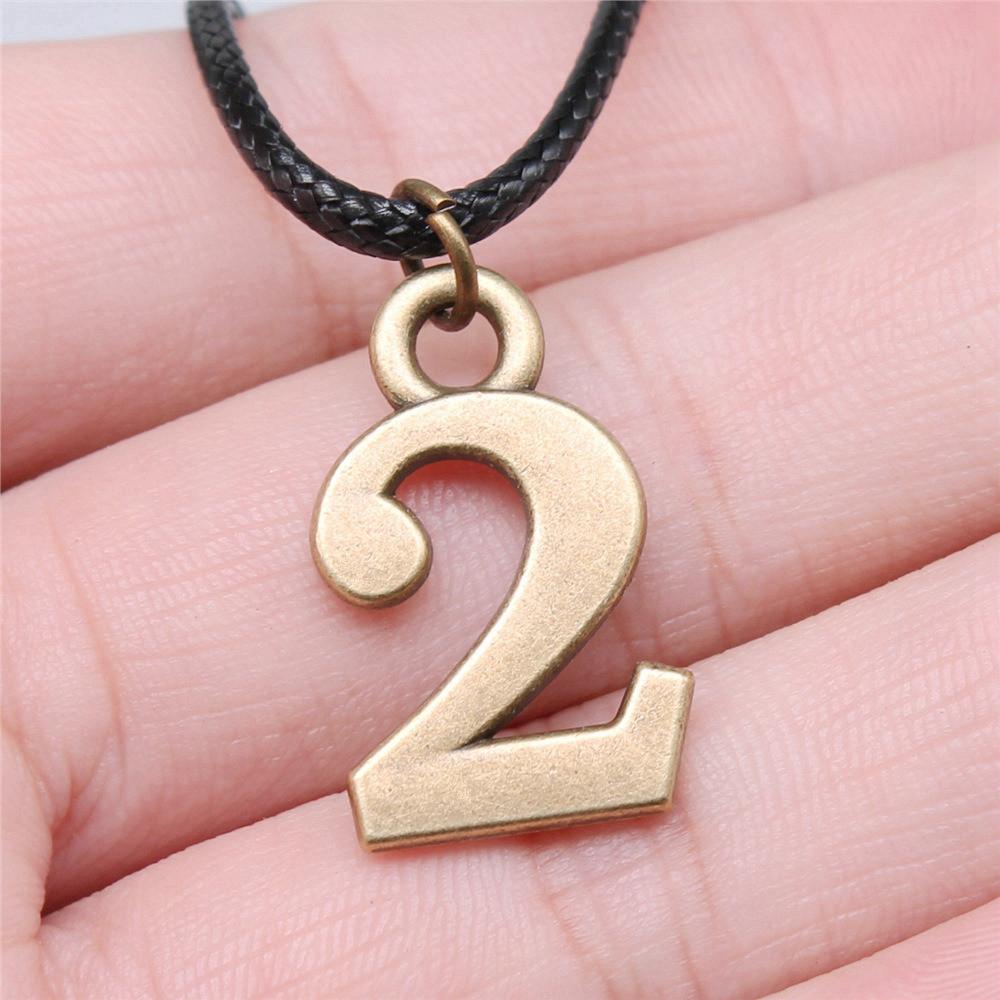 Number Tags Necklace Leather Chain 45cm Women Jewelry Evening Bohemian For You
