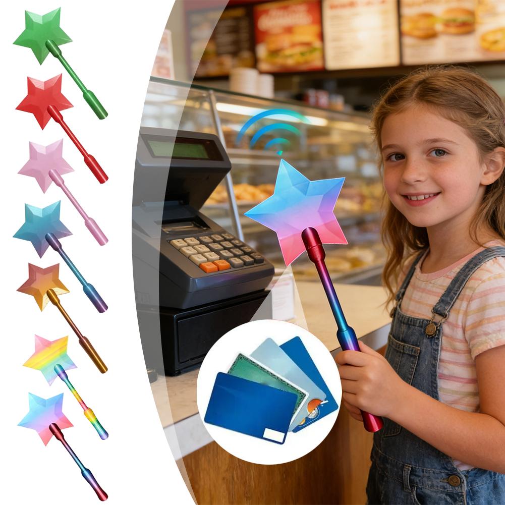 Star Magic Tap To Pay Card Wand, Contactless Payment Card Holder, Lightweight Easy Use for Adults Kids Holiday Birthday Gifts