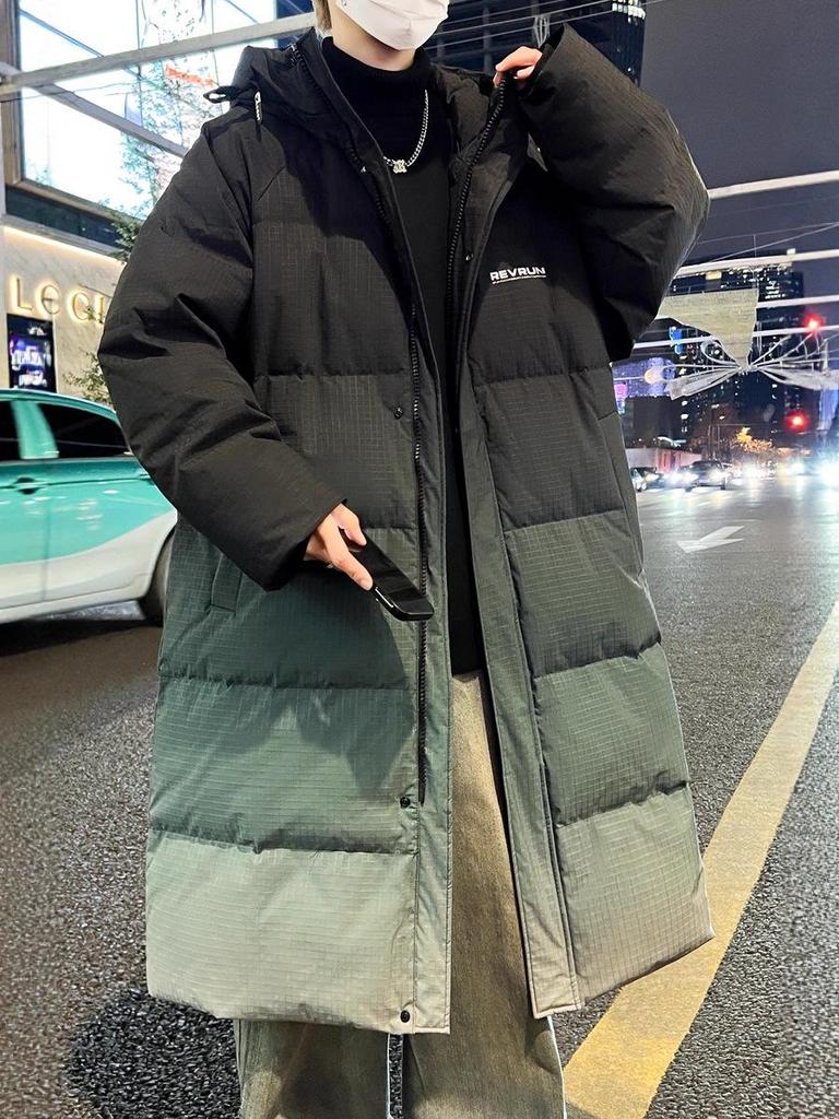 Men's Youth Mid-Length Down Jacket - Winter Thickened Coat for Junior and High School Students