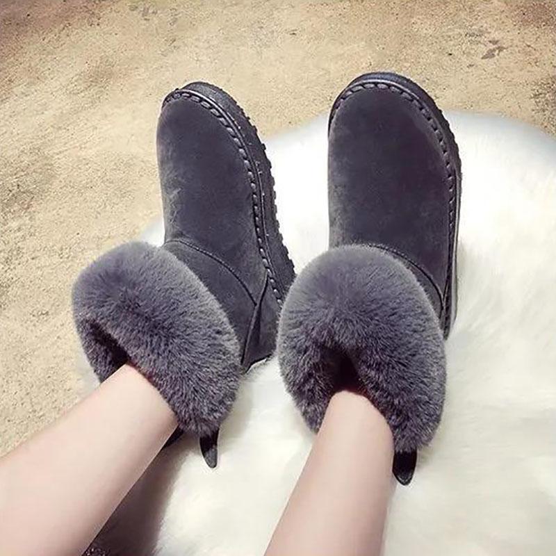 Goedkope 36-43 grote maten damesschoenen sneeuwlaarzen herfst en winter  Koreaanse korte laarzen dikke zolen katoenen schoenen plus fluwelen  dameslaarzen kopen — gratis levering, eerlijke reviews met foto's — Joom