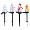 Outdoor Solar Pathway Lights Cute Cartton Small Snowman Solar Energy Lawn Light Grounding Light Landscape Garden Lamp