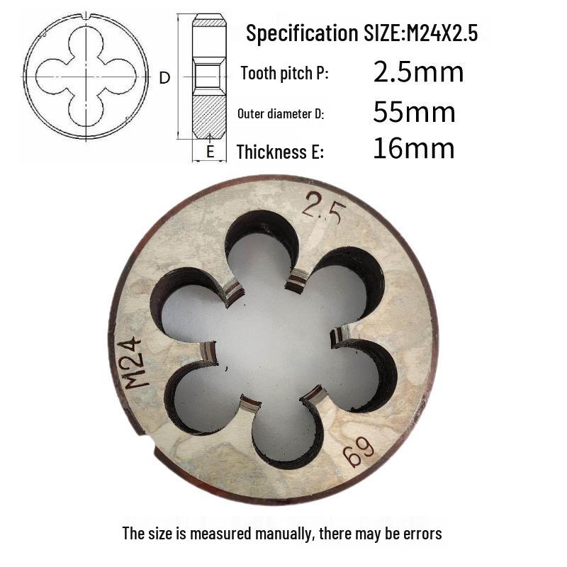 Kulatá vratidlo M24-M26 x 0,5-3 mm, Chod vpřed/vzad, Pravý/Levý závit