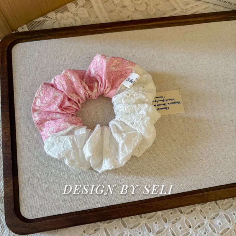 Elegant Chinese Style Floral Jacquard Scrunchie Headband