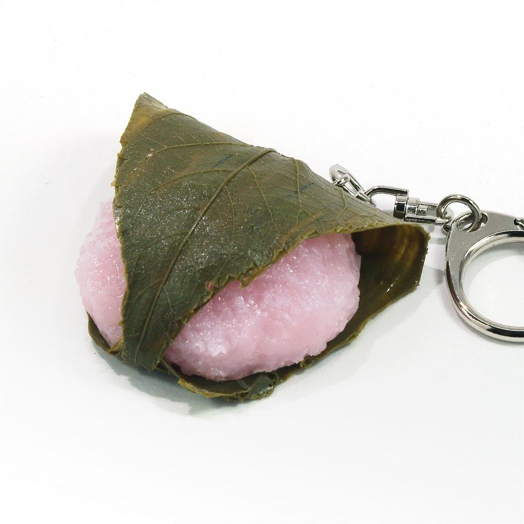 Food replica keychain Sakuramochi blossom rice that looks like you could eat it 081OK - (cherry cake)