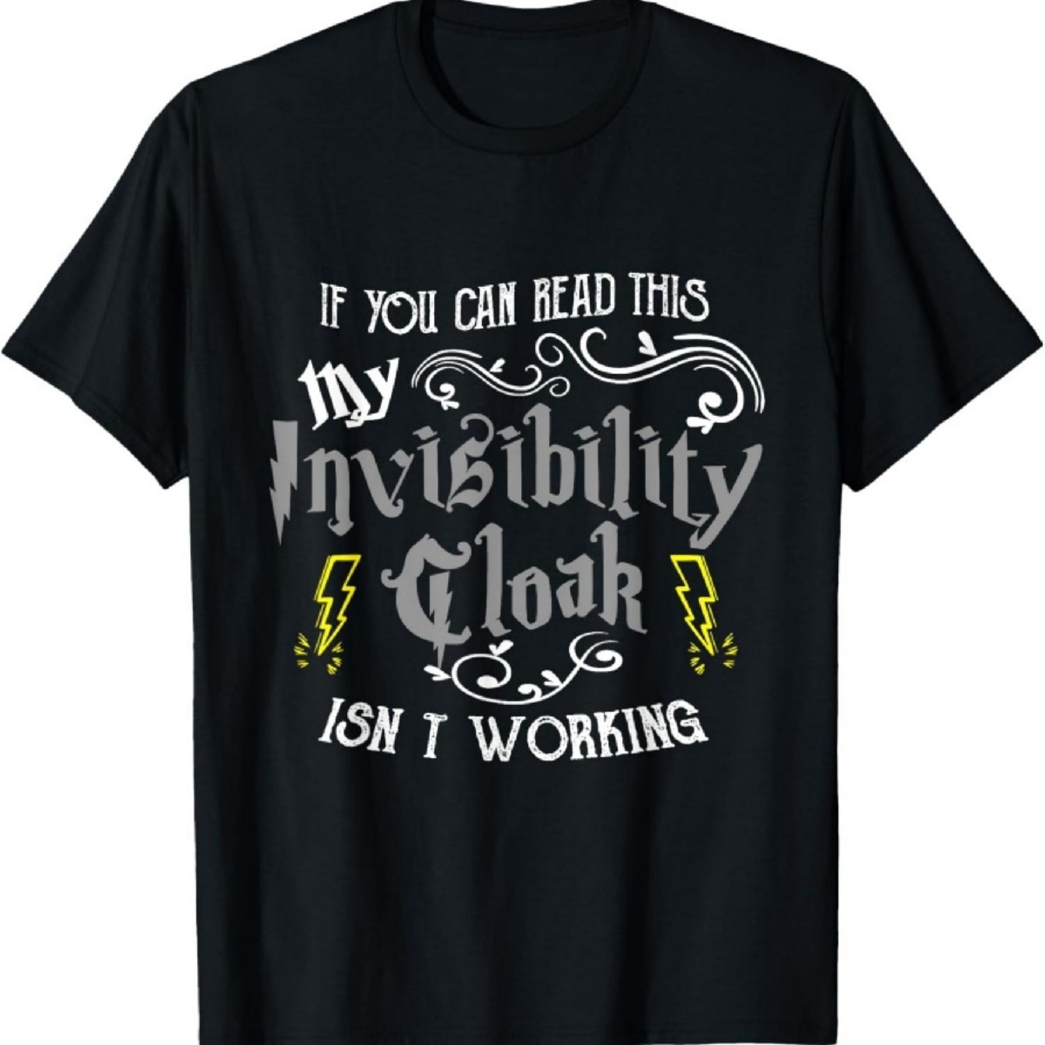 Унисекс-взрослые Черная футболка-плащ-невидимка S