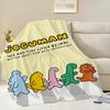 Funny cute Art Cartoon Dinosaur Home Flannel Warm Comfort Soft Plush Blanket For Sofa Living Room J-joguman Bedroom Travel Gift
