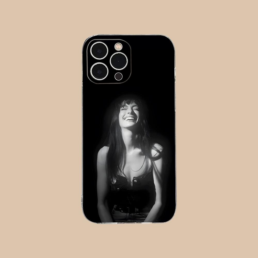 Anne Hathaway Mobile Phone Case for iPhone 17 16 15 14 13 12 11 X XR XS Air Pro Max Plus Mini Clear Colorful Cover Cover Pretty