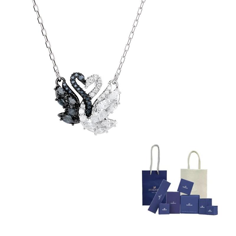 Swarovski Swan Pendant Necklace F-Original Brand Box And Bag