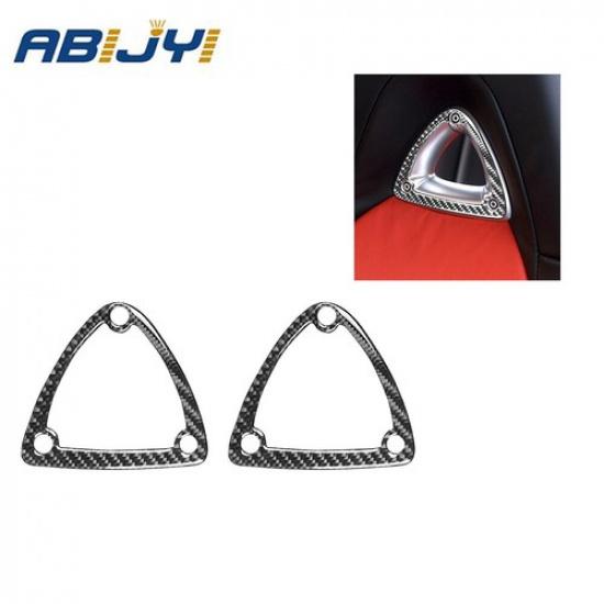2Pcs Carbon Fiber Interior Seat Head Cover Trim For Mazda RX8 RX-8 2004-2008