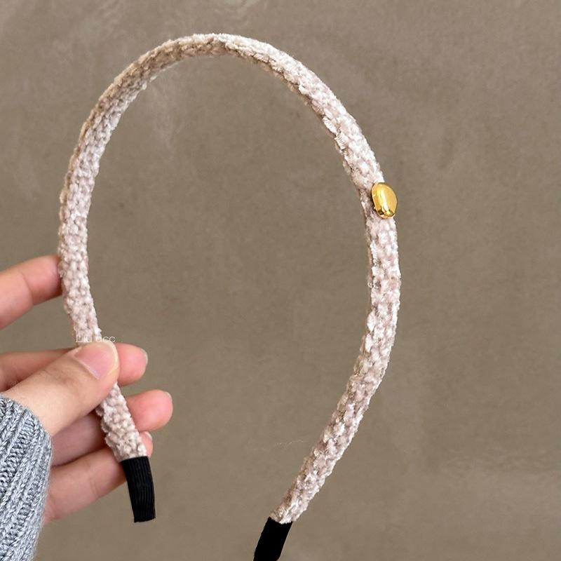 

Модная однотонная повязка на голову для тонких волос для женщин, изысканная элегантная повязка на голову с высоким теменем, головной убор, аксессуары для волос