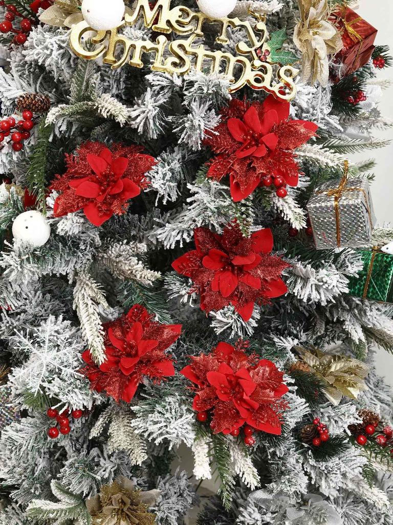 Christmas Flowers , Artificial Flowers , Gold Powder Flowers , Christmas Tree Decorations , Holiday Gifts , Wreaths