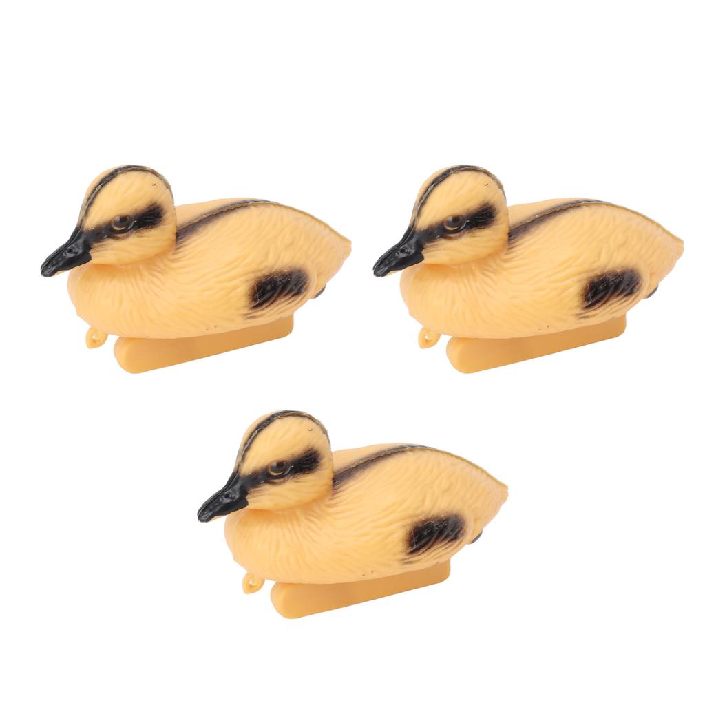 3Pcs Floating Yellow Duckling Realistic Plastic Duck Fish Pond Ornament for Garden Swimming Pool
