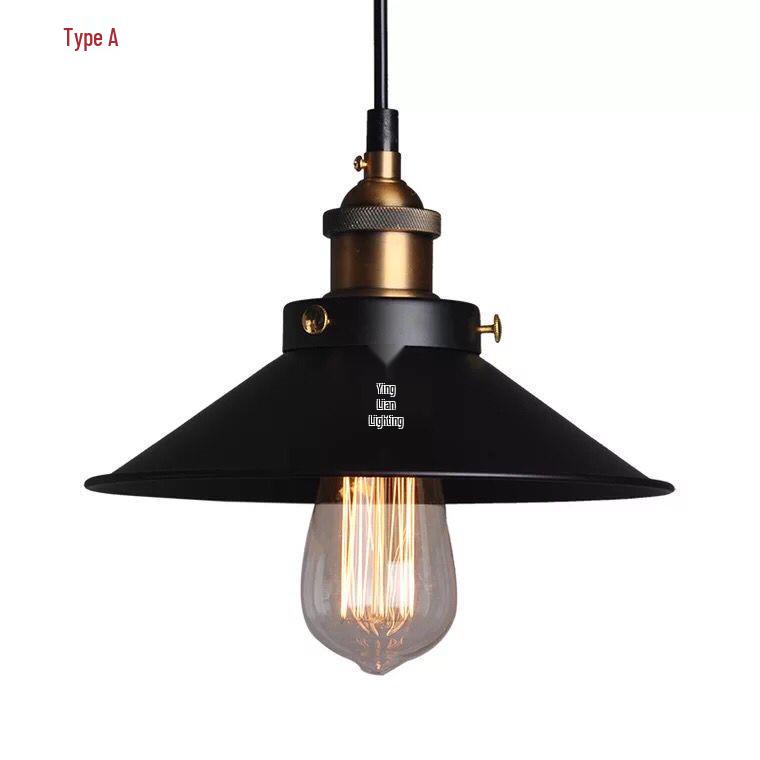 American Retro Wrought Iron Pendant Lamp for Restaurants and Bars