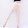 Women's High Waist Solid Color Single Piece Thin Thermal Undergarment Slim-Fit Cotton Blend Leggings Stretchy Autumn Base Pants