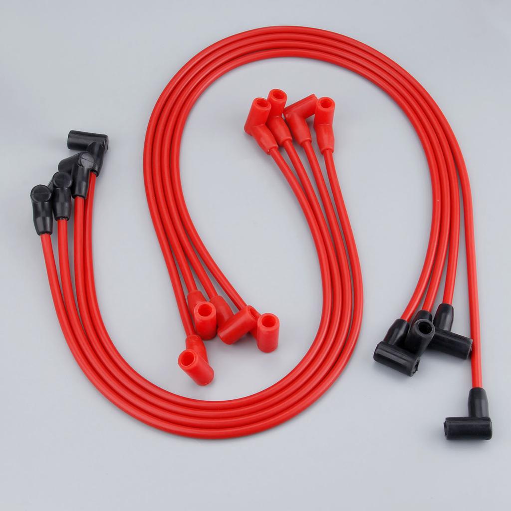 Aupoko 8Pcs 8mm Ignition Wires Spark Plug Wire Cable PAC-608R ACC-5048R for Chevrolet GMC 265 305 327 350 400 Over Valve Covers
