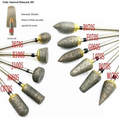 Yüksek Kaliteli Tam Sinterlenmiş Elmas HP Parlatıcı Öğütücü Parlatma Kırpma Matkap 2.35mm Shank Diş HP Burs 70/80 Örgü
