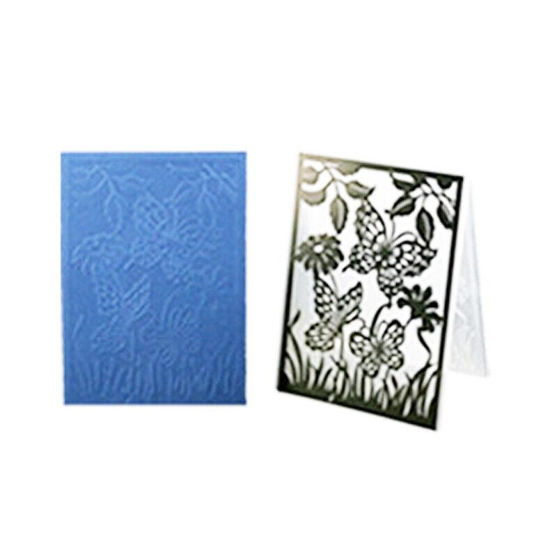 Flower Butterfly Frame Plastic Embossing Folders Dies Stencil for DIY Scrapbooking Album Card Template Decor Art