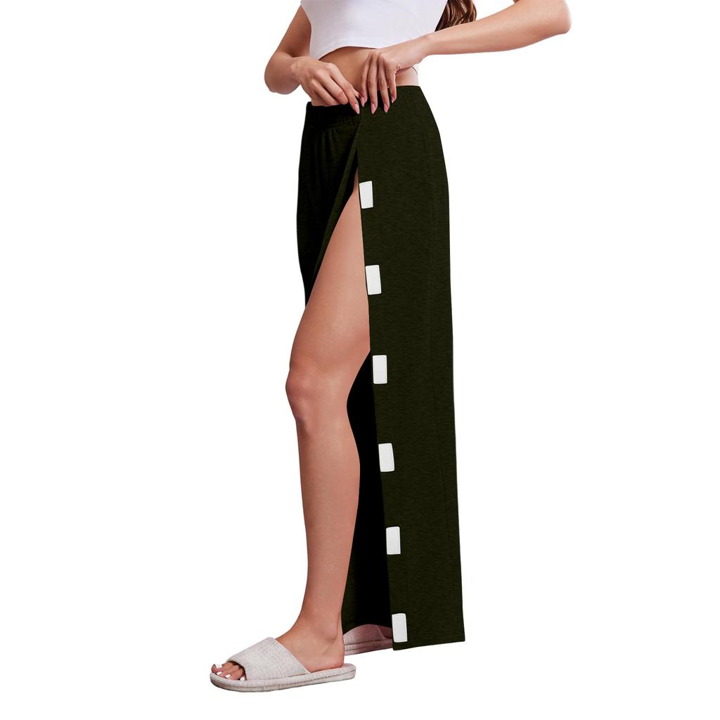 Women Away Pants with Pockets for Postoperative Hip Knee Leg Use Elastic Waistband Casual Athletic Trousers