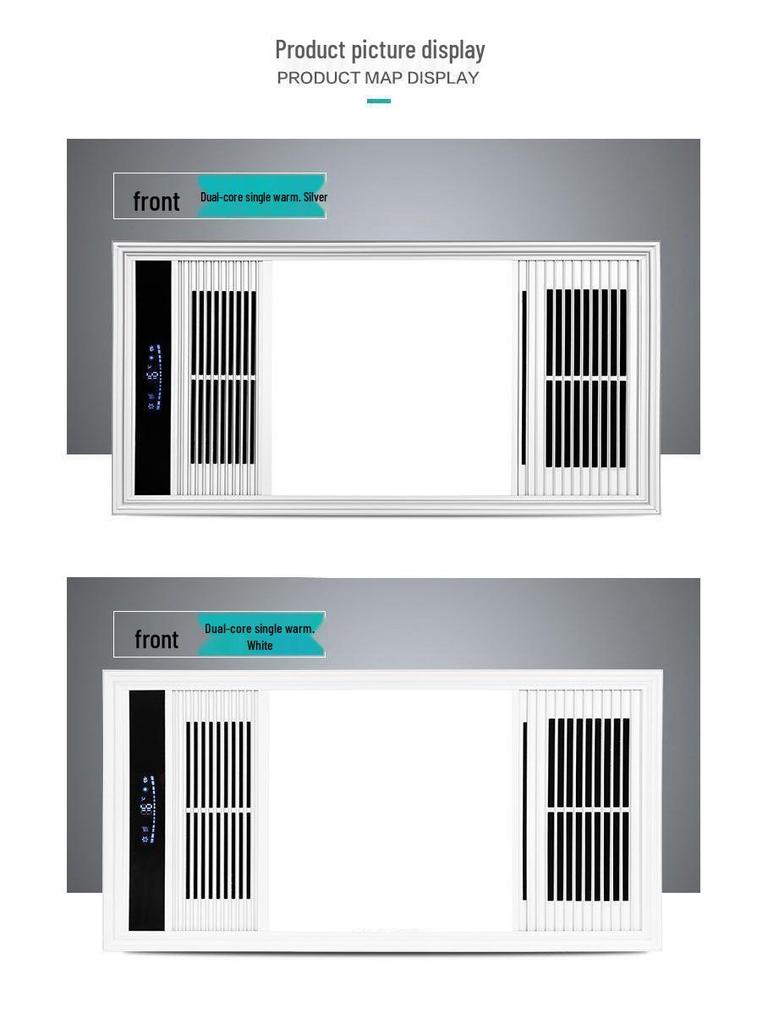 Smart All-in-One Bathroom Heater: All-Aluminum, Ceiling-Mounted, Heating, Lighting, Ventilation