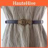 Waist Leather Belt Women Slim With Metal Clasp For Fashionable Outfits Casual