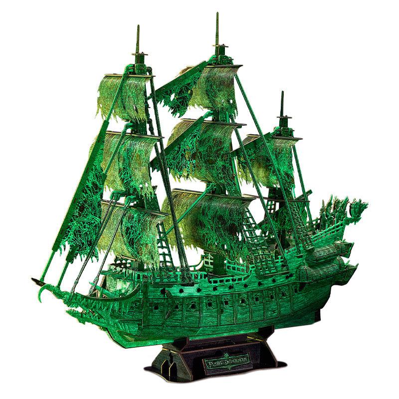 Kostka Rubika 3D Puzzle Statek Piracki: Model Latającego Holendra dla dorosłych o wysokim stopniu trudności do samodzielnego montażu
