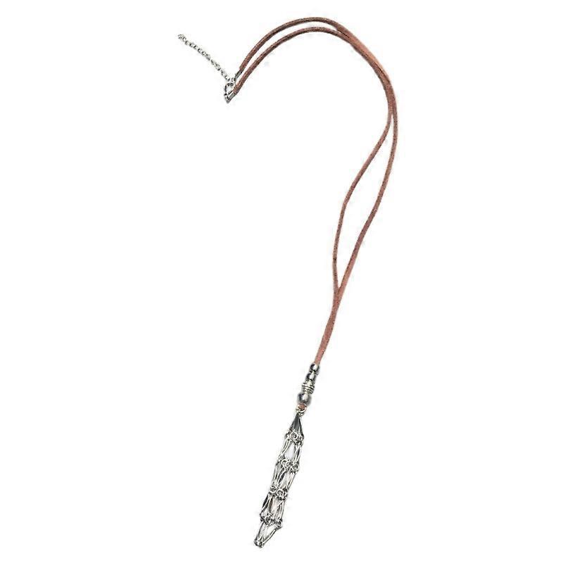 Crystal Cage Necklace Adjustable Chain Mesh Pendant Necklaces Empty Stone Holder Necklace DIY Jewelry Accessories  S