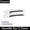 Chrome Gloss Black Door Handle For Nissan Juke F16 2     Carbon Fiber Exterior Decorate Car Accessories Stickers