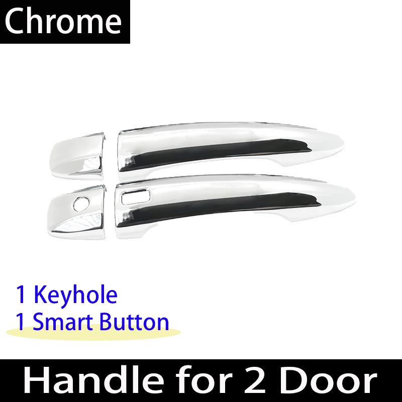 Хромированная глянцевая черная дверная ручка для Nissan Juke F16 2 2022 2023, наружное украшение из углеродного волокна, автомобильные аксессуары Chorme 1 Hole