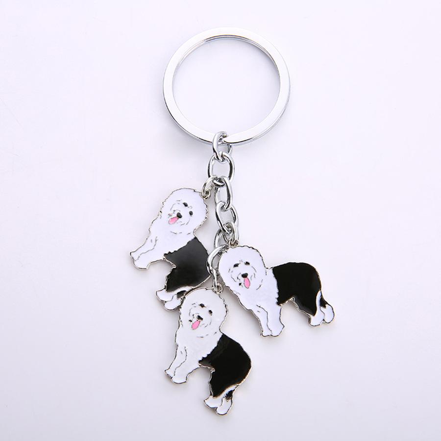Cute Dog Keyring Gifts Fashionable Animal Charms Small Accessories Car Keyrings and Bag Charms