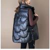 Verdickte Daunenbaumwollweste für Damen Herbst und Winter Neuer Modetrend Stilvolle und stilvolle Weste mit glänzender Oberfläche Baumwolljacke