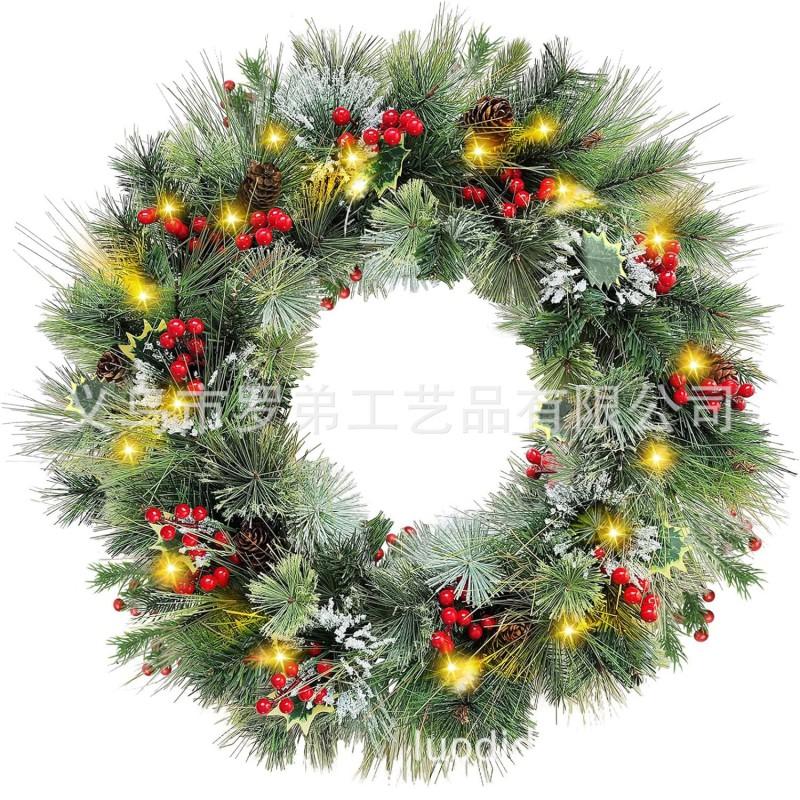 Christmas Wreath Door Hanging Decor Home Mall Window Party Festive Simulation Ornament
