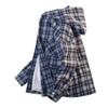 Men's And Women's Loose, Casual And Trendy Printed Checkered Hooded Shirt Men's Long-sleeved Button-down Shirt Jacket