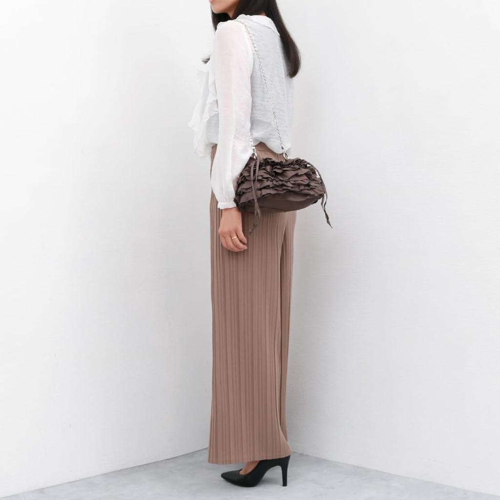 Cotton Frill Shoulder Bag WH [Cache Cache] 01-00-82060 Women's